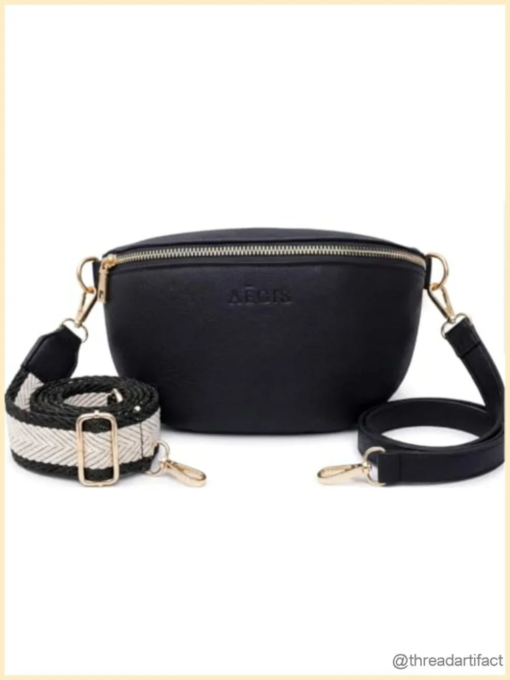RFID Anti-Theft Sling Crossbody Bag with Secret Pocket and Removable Straps